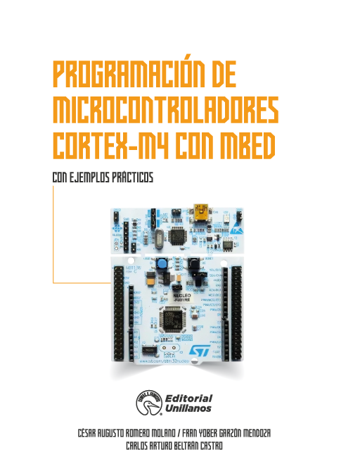 Imagen dee la portada del libro de Programación de microcontroladores cortex-M4 con Mbed